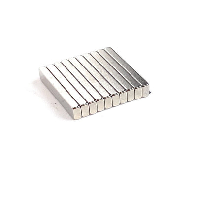 Quadermagnet 12,0 x 5,0 x 2,0 mm N44H Nickel hält 1,4 kg