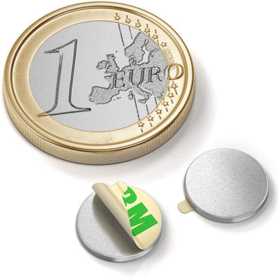 Neodym Scheiben-Magnete 8 x 0,75mm selbstklebend